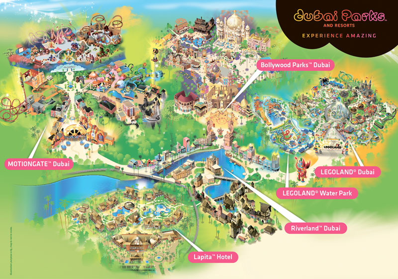 Dubai Parks and Resorts map